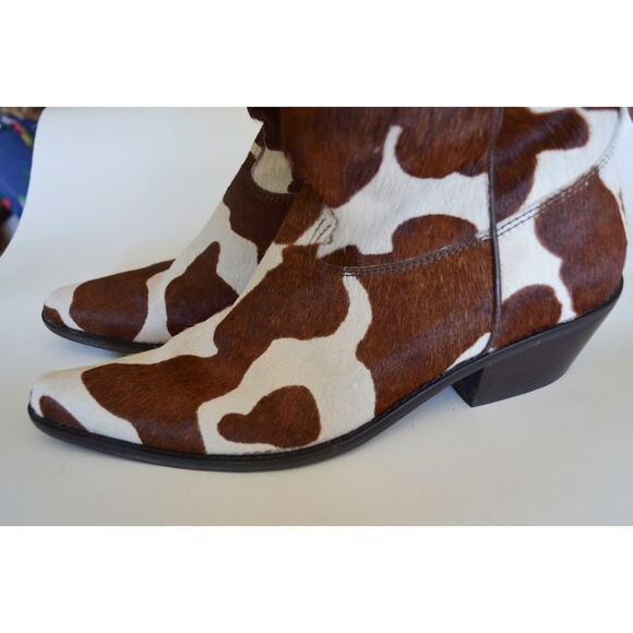 Matisse Vintage Cow Print Calf Hair Western Boots Size 9.5 - Picture 6 of 7
